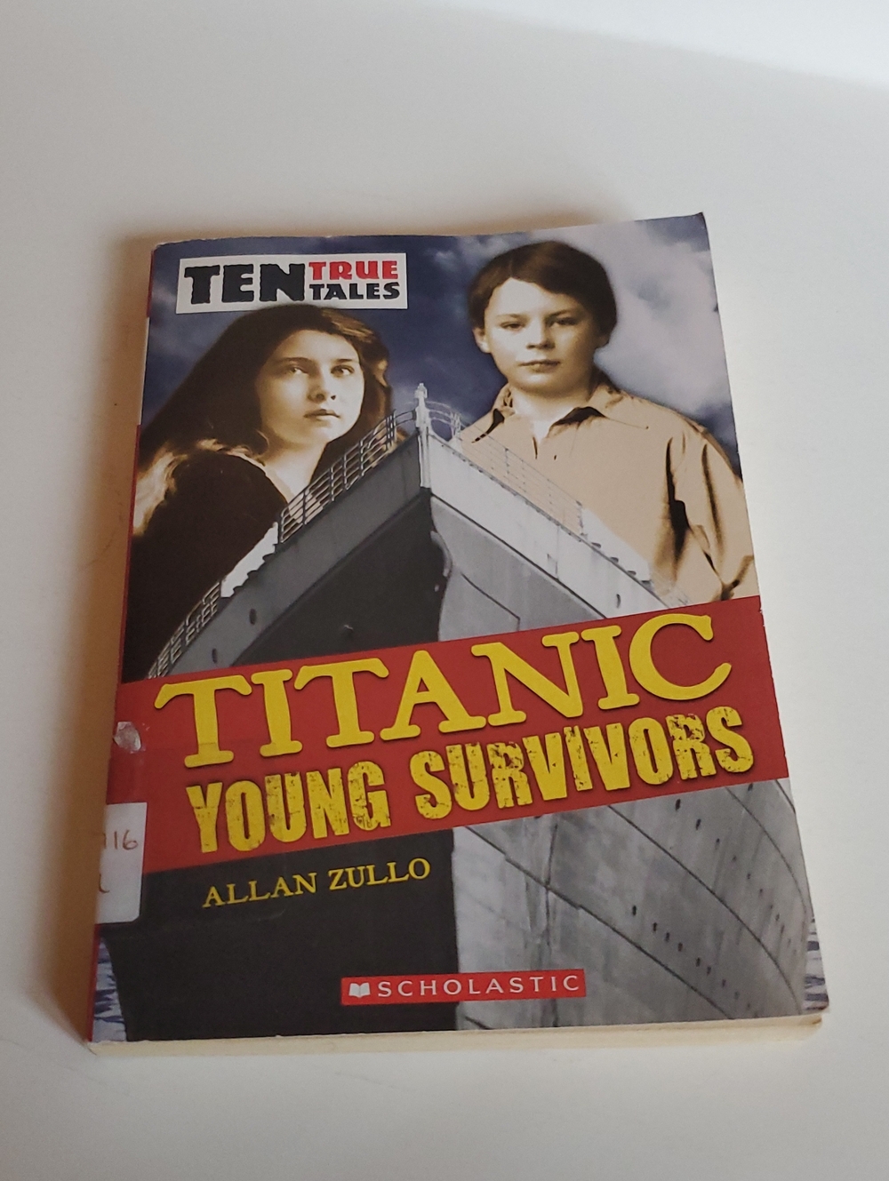 Titanic Young Survivors by Allan Zullo - Red & Yellow Cover